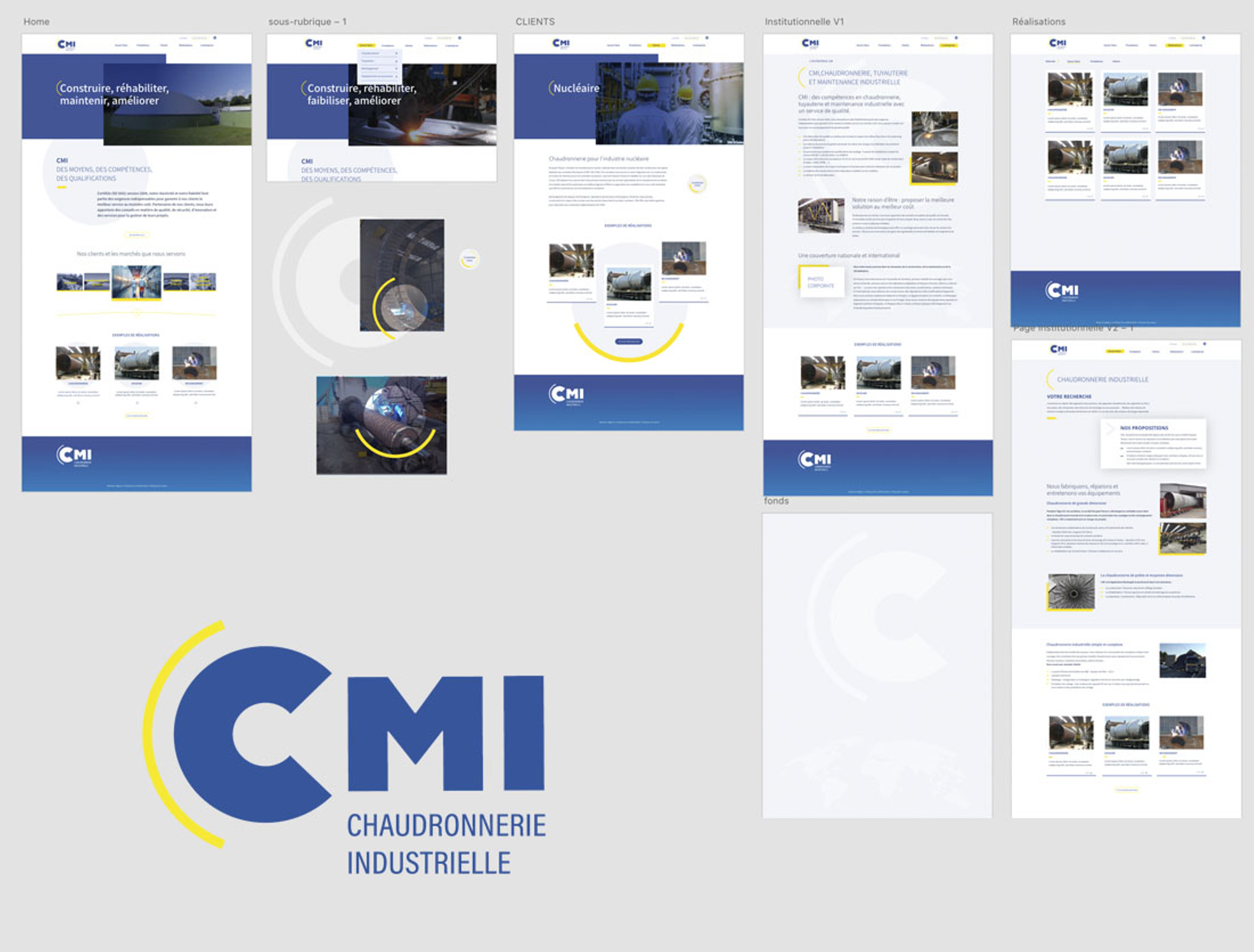 Création et maquettes du site CMI-Chaudronnerie